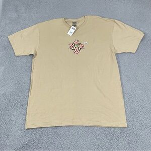 NEW Vans Orbits T-Shirt Men XL Tan Short Sleeve Classic Fit